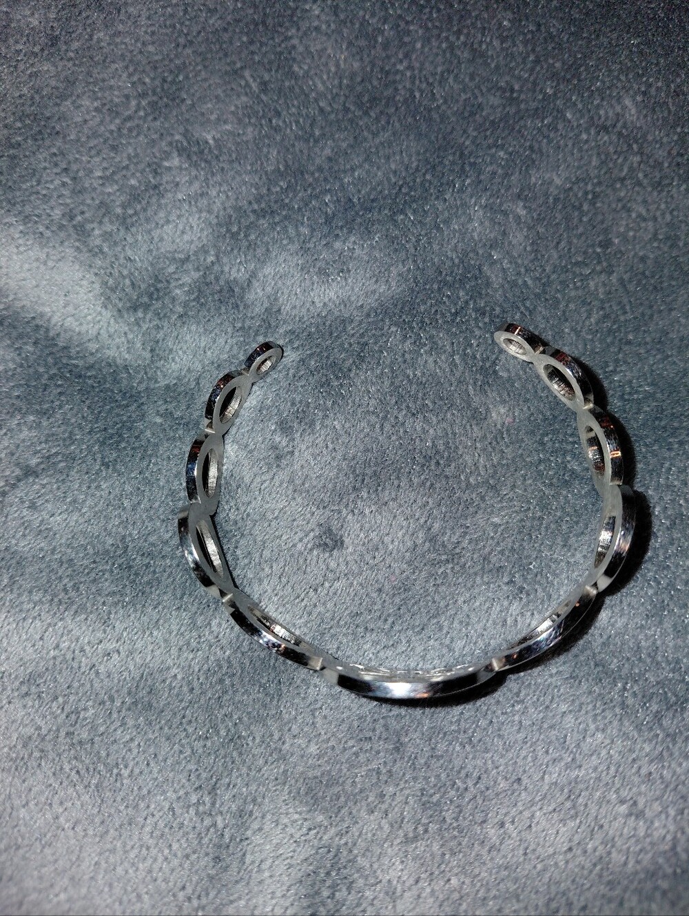 Vintage Silver Tone Bracelet Bundle 5pc Rhinestone Cuff Bangle Y2K Statement CC - Picture 14 of 16